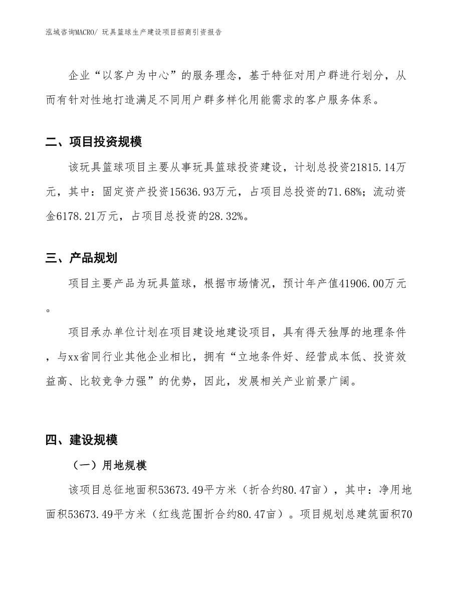 玩具篮球生产建设项目招商引资报告(总投资21815.14万元)_第5页