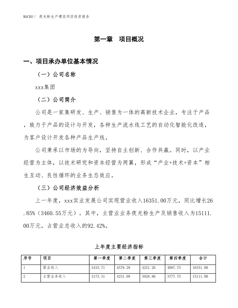 夜光粉生产建设项目投资报告_第4页