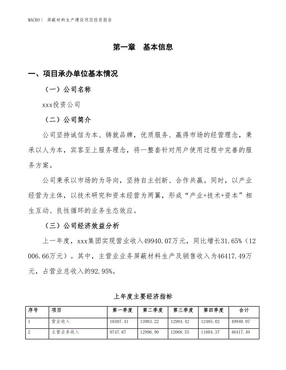 屏蔽材料生产建设项目投资报告_第4页