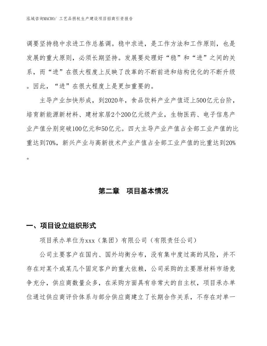 工艺品拐杖生产建设项目招商引资报告(总投资8500.60万元)_第5页