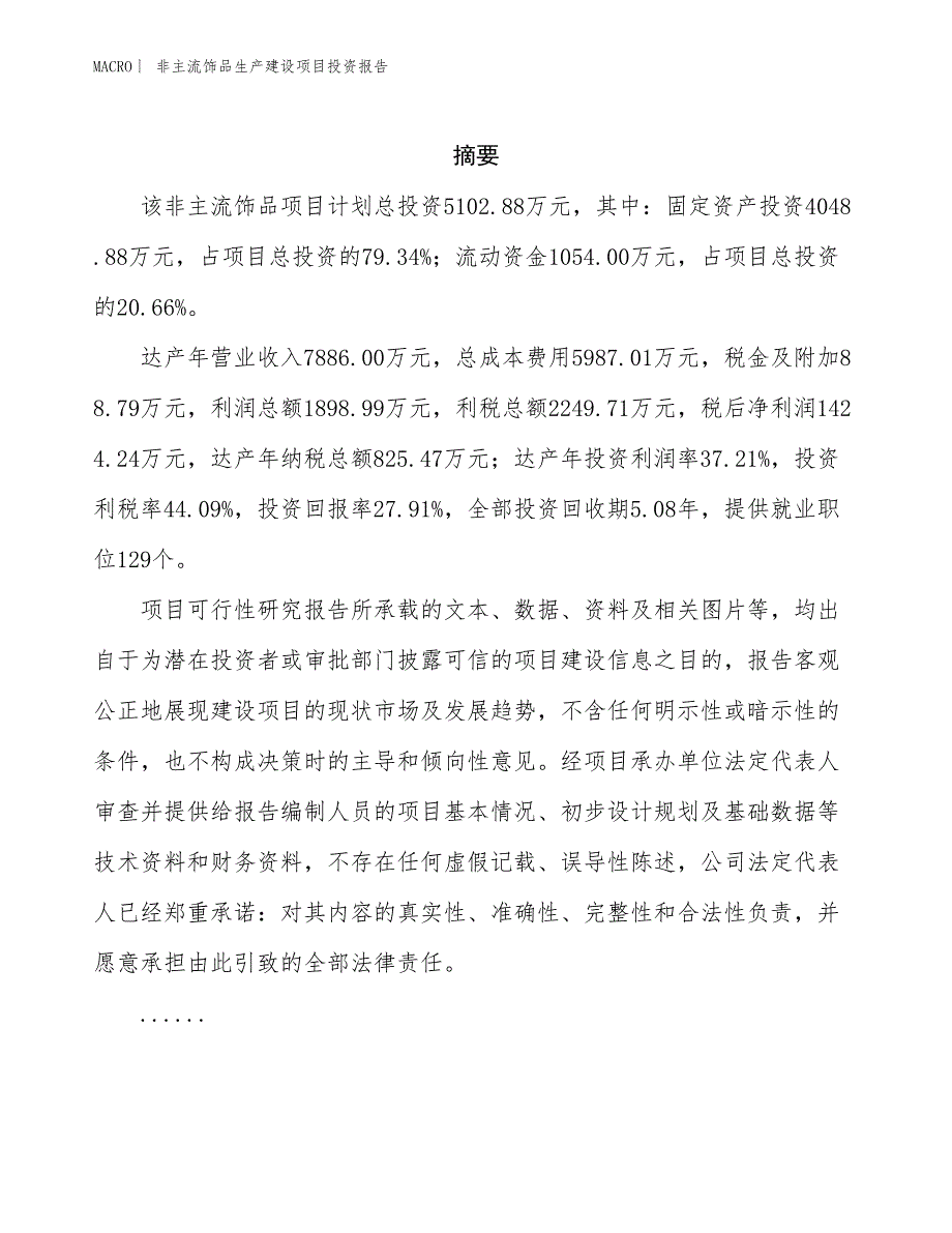 非主流饰品生产建设项目投资报告_第2页