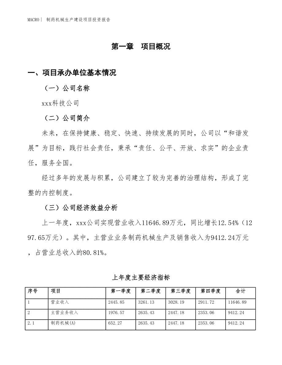 制药机械生产建设项目投资报告_第4页