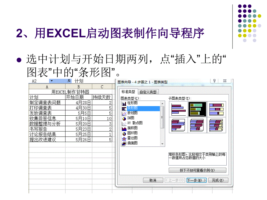 任务六-用excel制作甘特图1课件_第4页