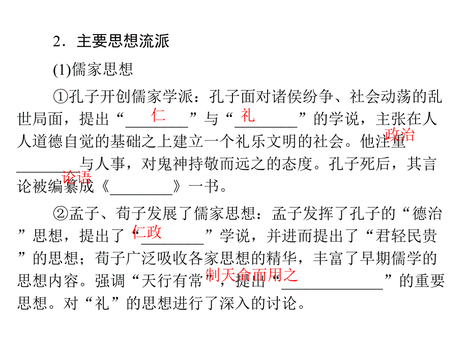 2015年高考总复习一轮历史幻灯片(人民版)必修3-春秋战国时期的“百家争鸣”与汉代儒学正统地位的确立_第4页