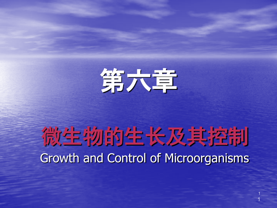微生物的生长及其控制食品微生物学江南大学_第1页