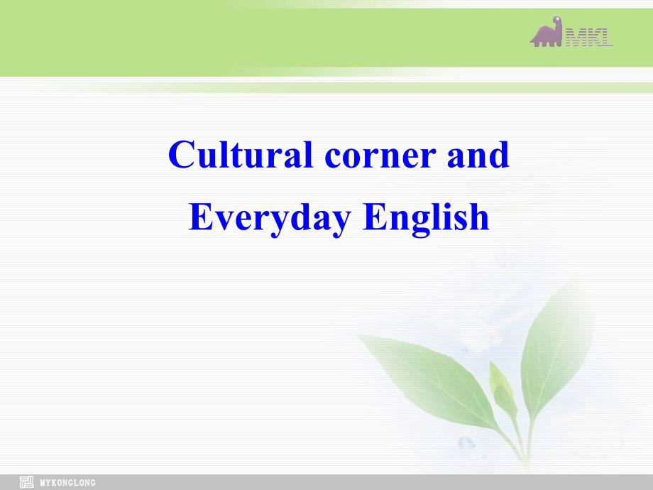 英语 Module 1 Cultural corner and Everyday English_第1页