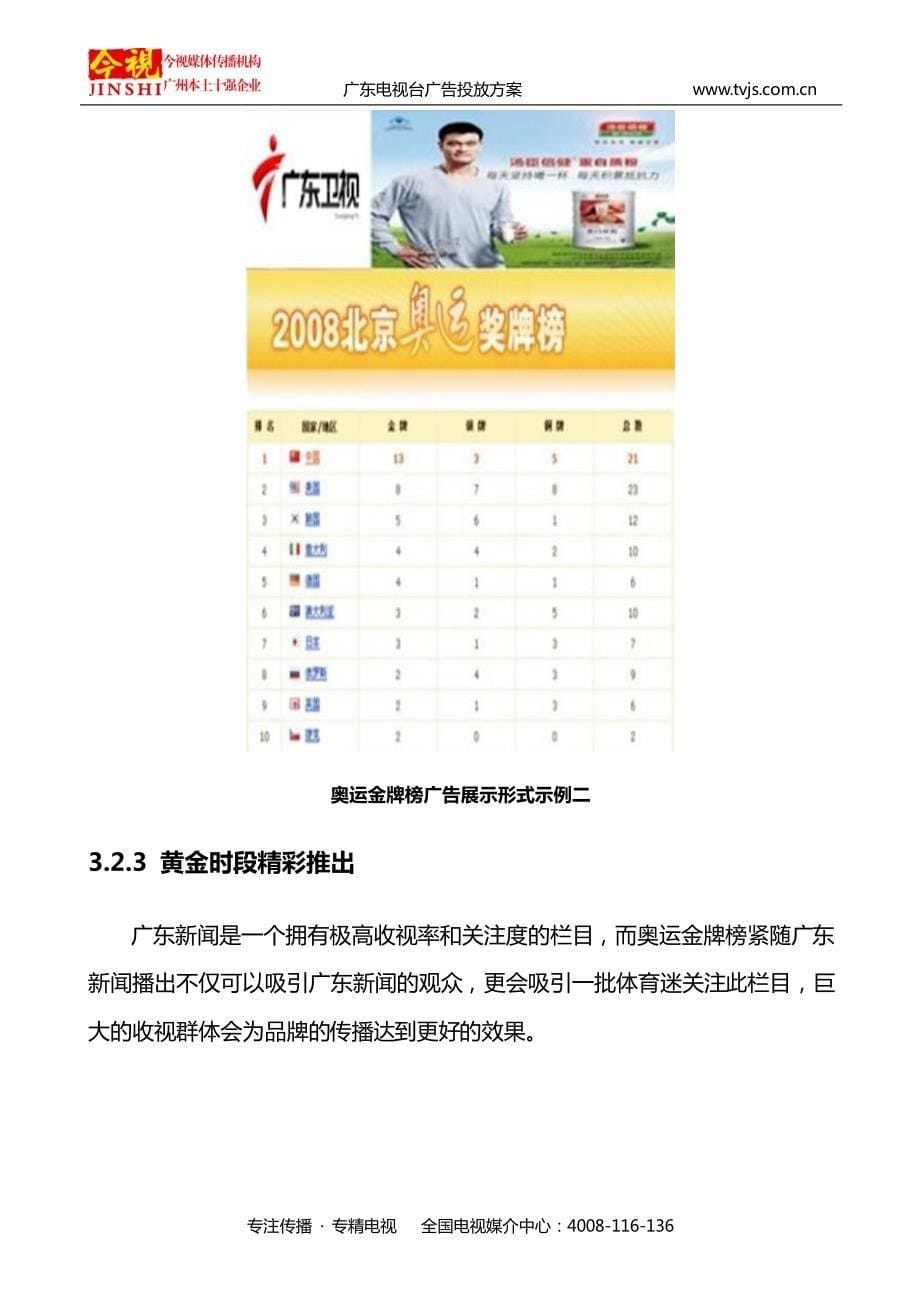 广东卫视2012年伦敦奥运会广告项目方案_第5页