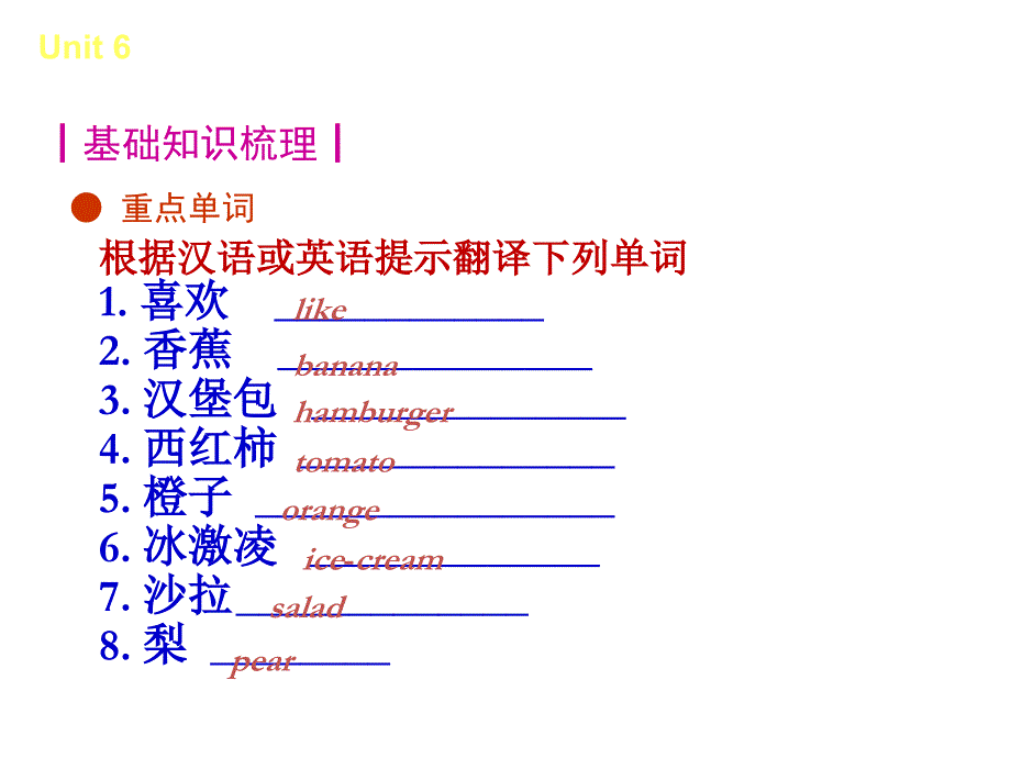 新人教版七年级上册英语6单元复习幻灯片_第4页