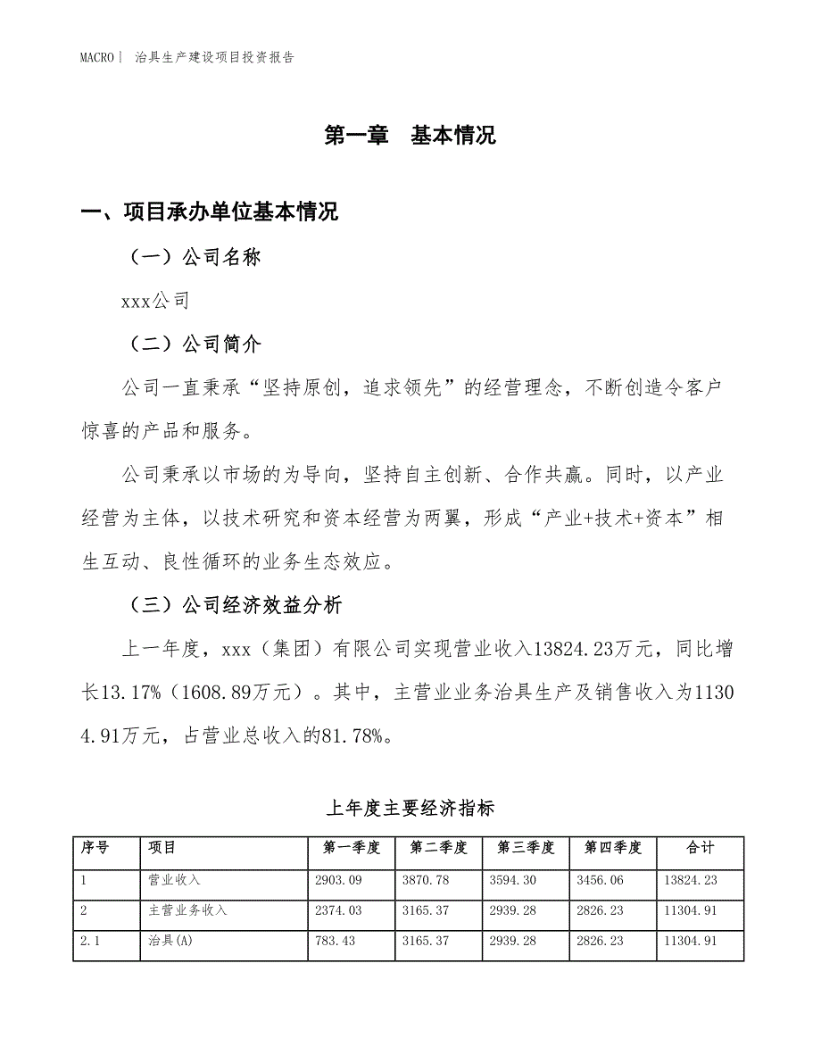 治具生产建设项目投资报告_第4页