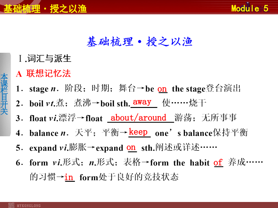 2012高中英语外研必修1复习课件：Module5_第4页