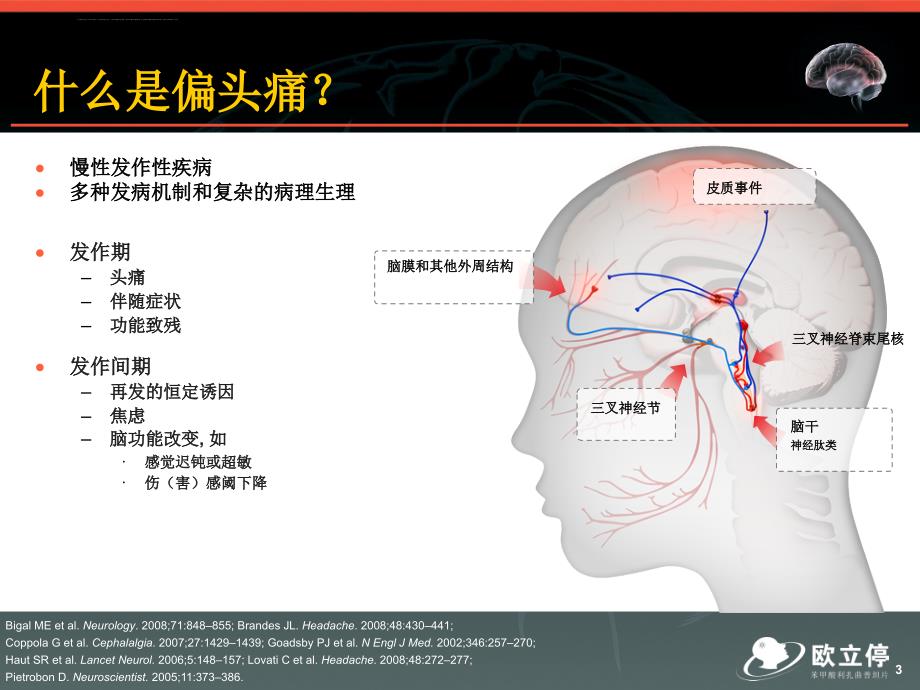 偏头痛病理生理课件_第3页