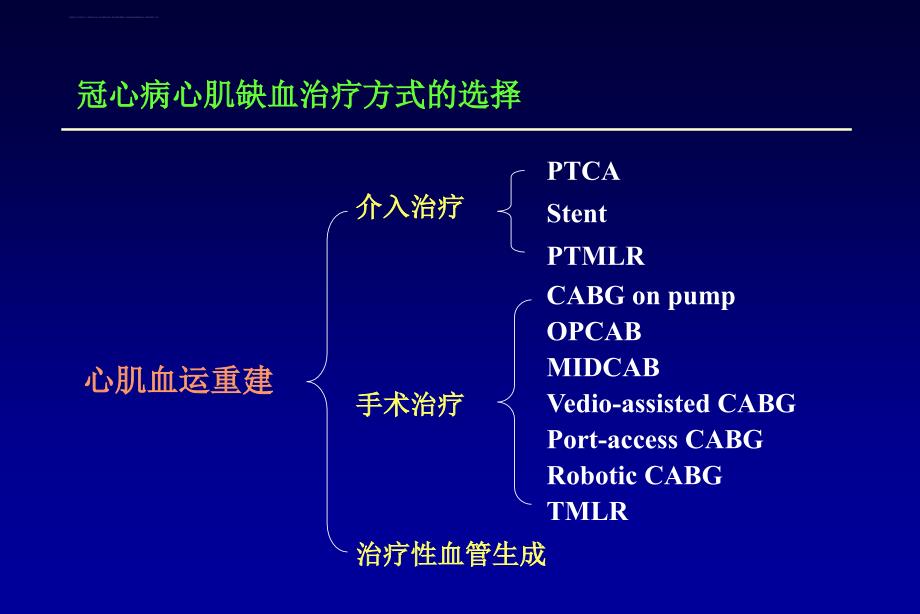 心肌血运重建--外科治疗的多种选择课件_第2页