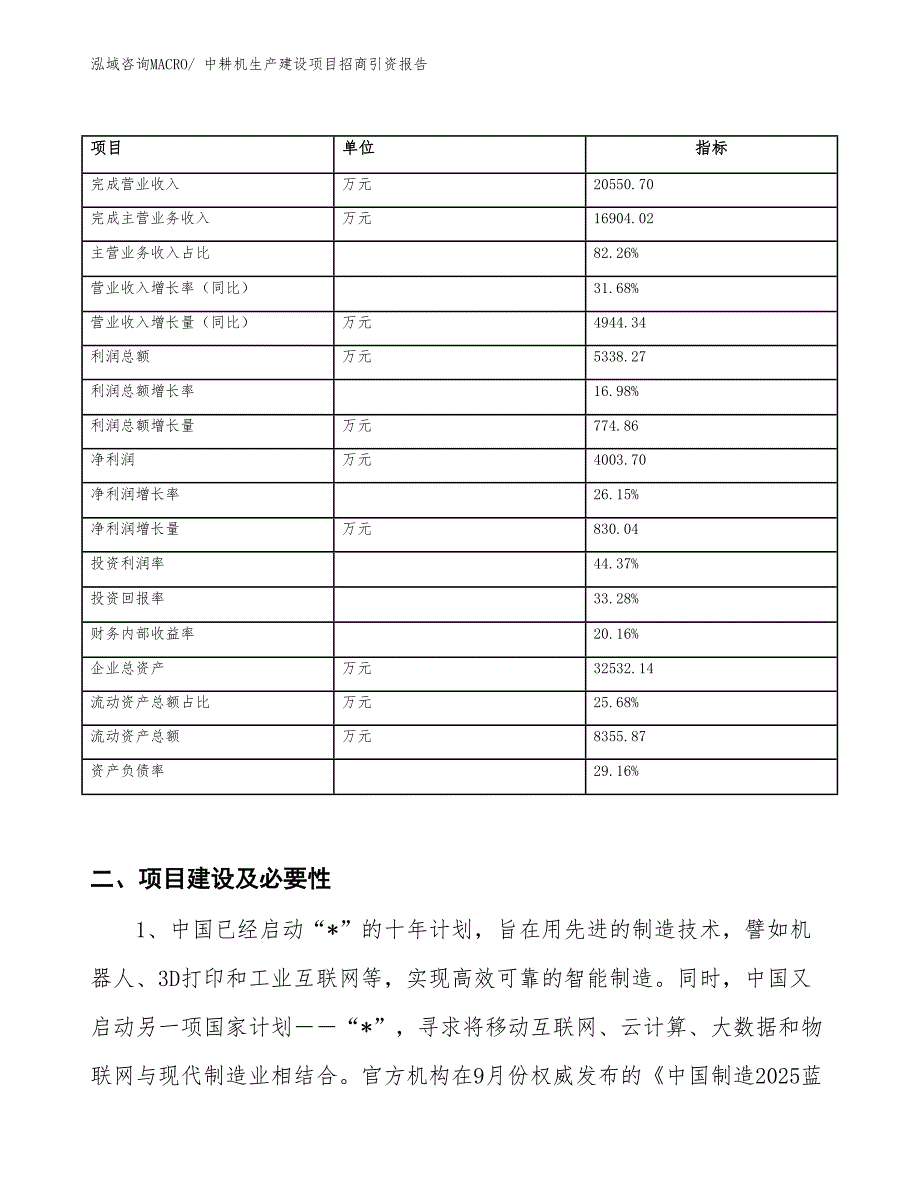 中耕机生产建设项目招商引资报告(总投资13234.17万元)_第2页
