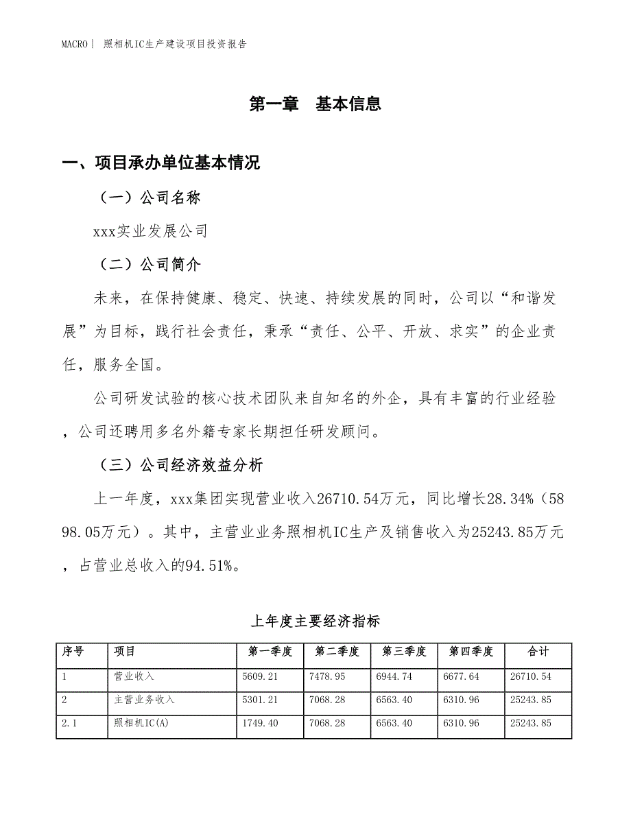 照相机IC生产建设项目投资报告_第4页