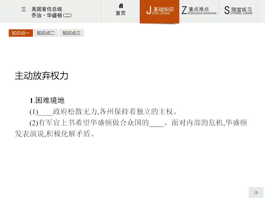 【人民版】历史选修四：3.3《美国首任总统乔治·华盛顿(二)》ppt幻灯片_第3页