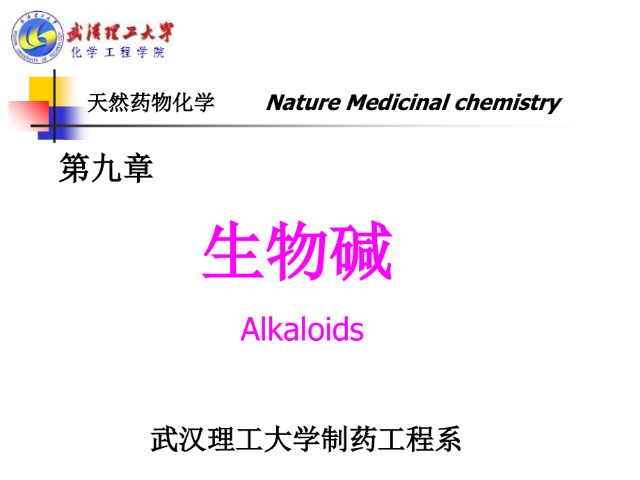天然药物化学第9章-生物碱-alkaloids课件_第1页