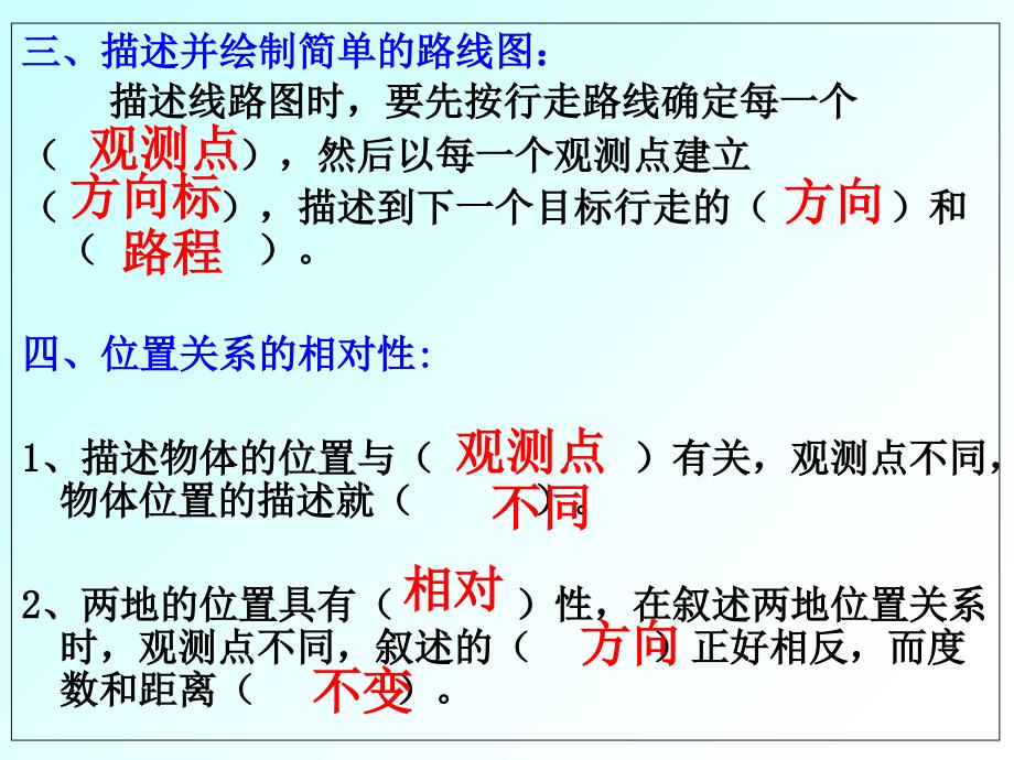 新人教版六年级上册位置与方向(整理和复习)课件_第3页