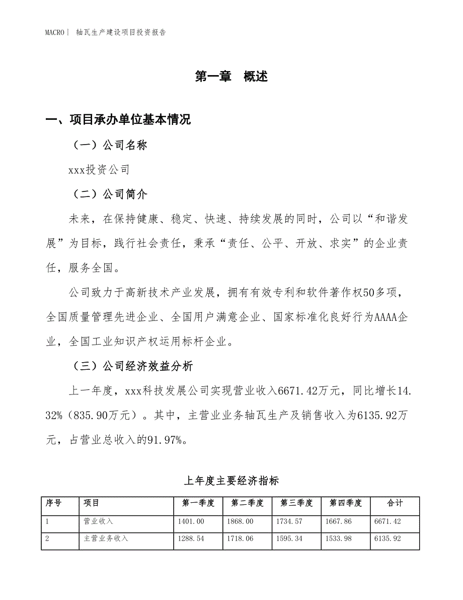 轴瓦生产建设项目投资报告_第4页