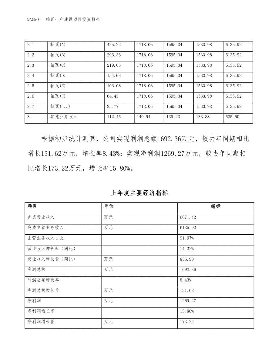 轴瓦生产建设项目投资报告_第5页