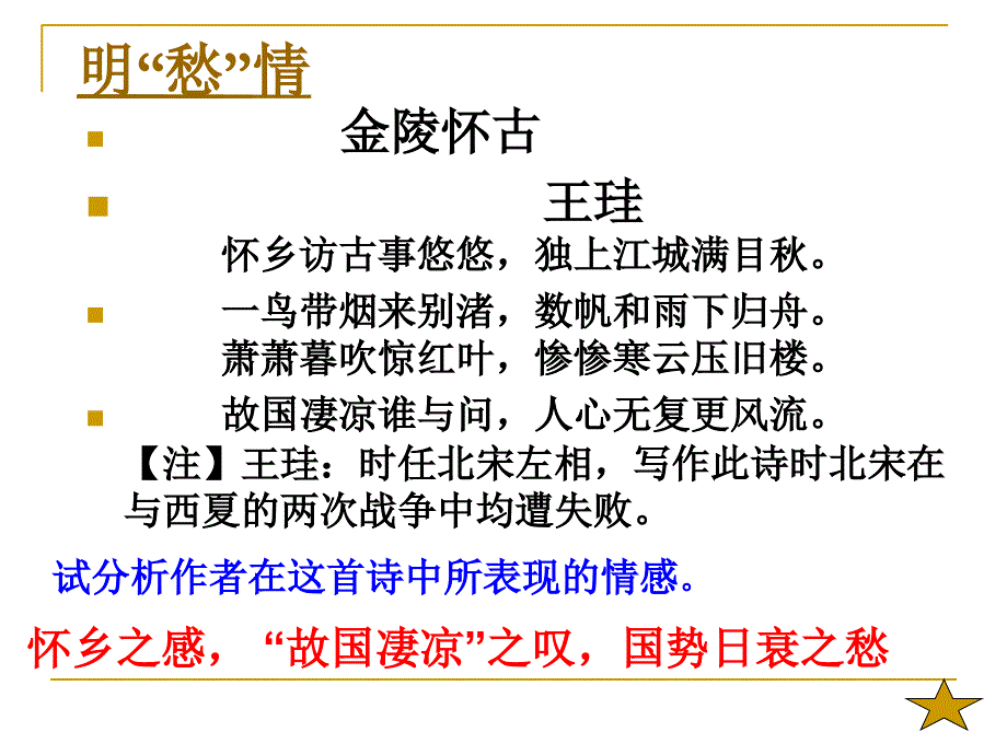 问君能有几多愁——如何鉴赏高考诗歌中的“愁”情ppt课件_第3页