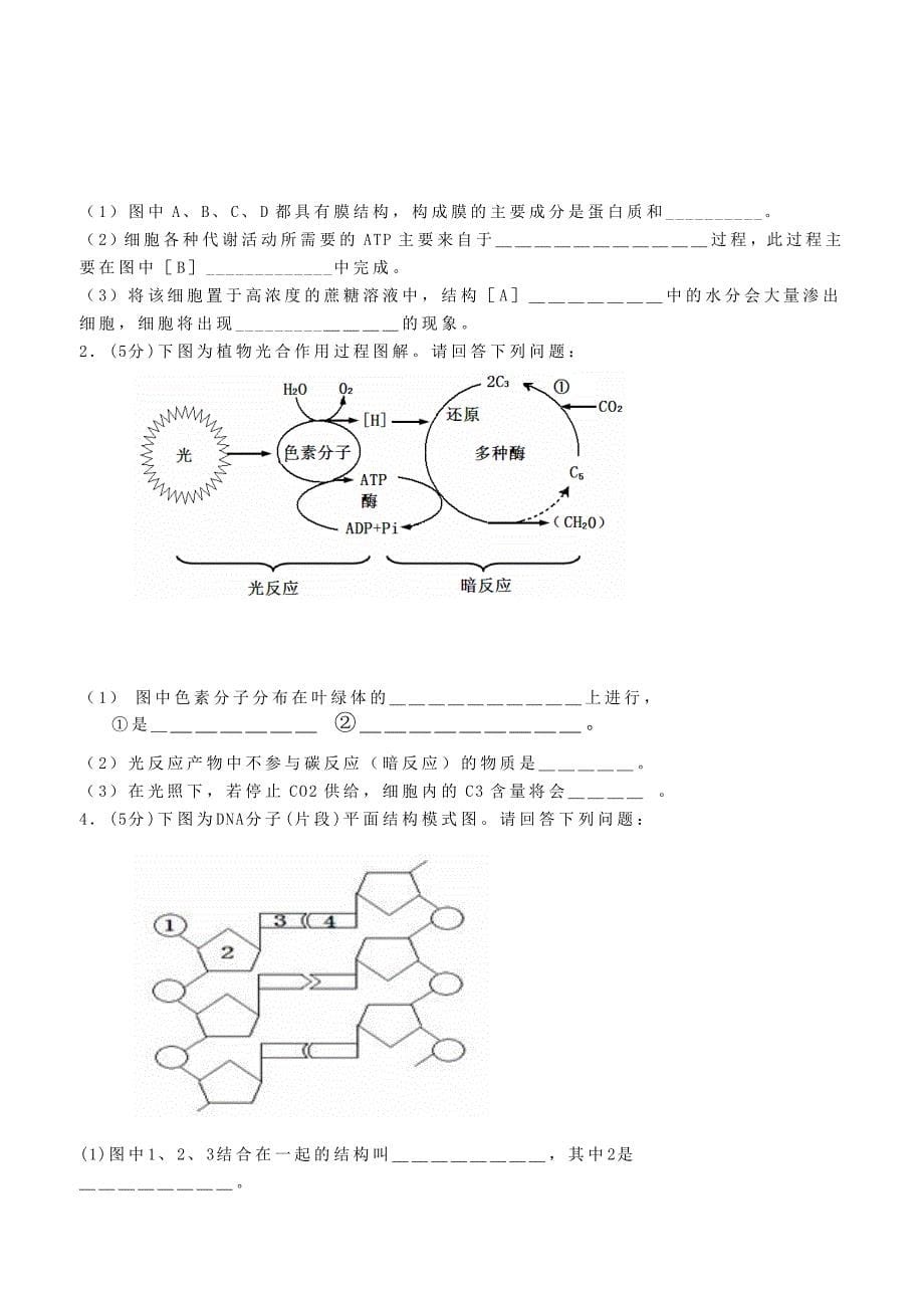 2010年北京市春季高中会考生物试卷 (1)_第5页