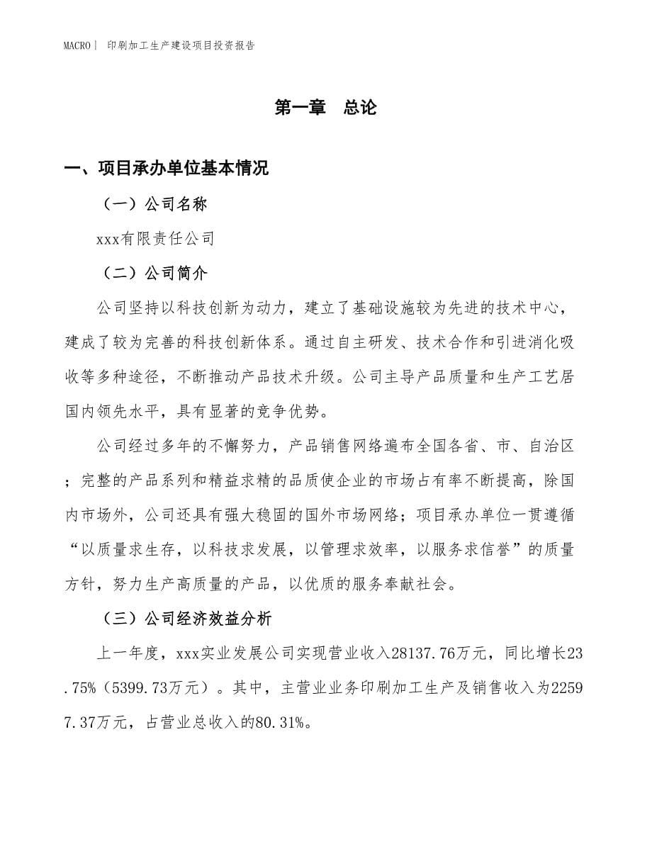 印刷加工生产建设项目投资报告_第5页