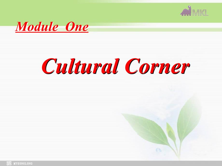 高中英语 Module 1 Cultural Corner全程课件 外研版必修1_第1页