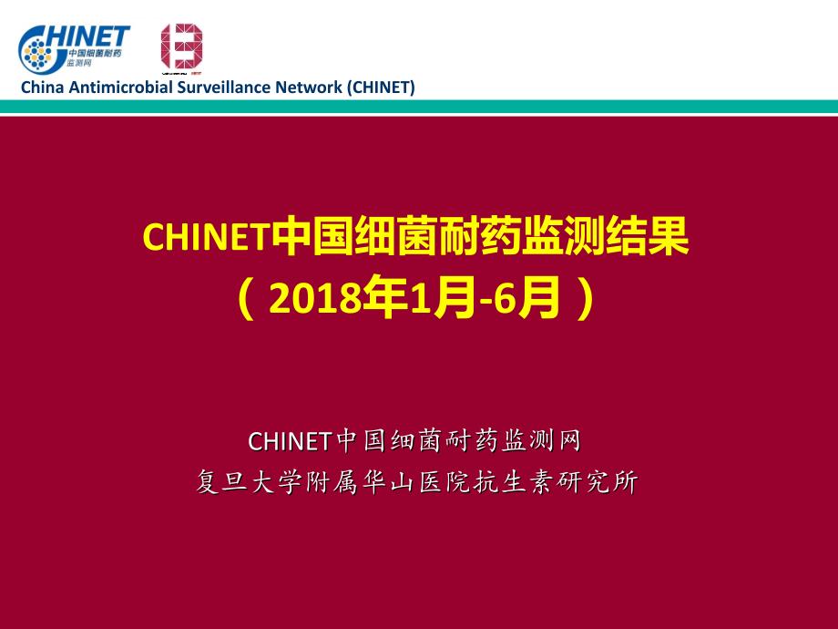 可编辑版：chinet2018年上半年细菌耐药监测结果课件_第1页