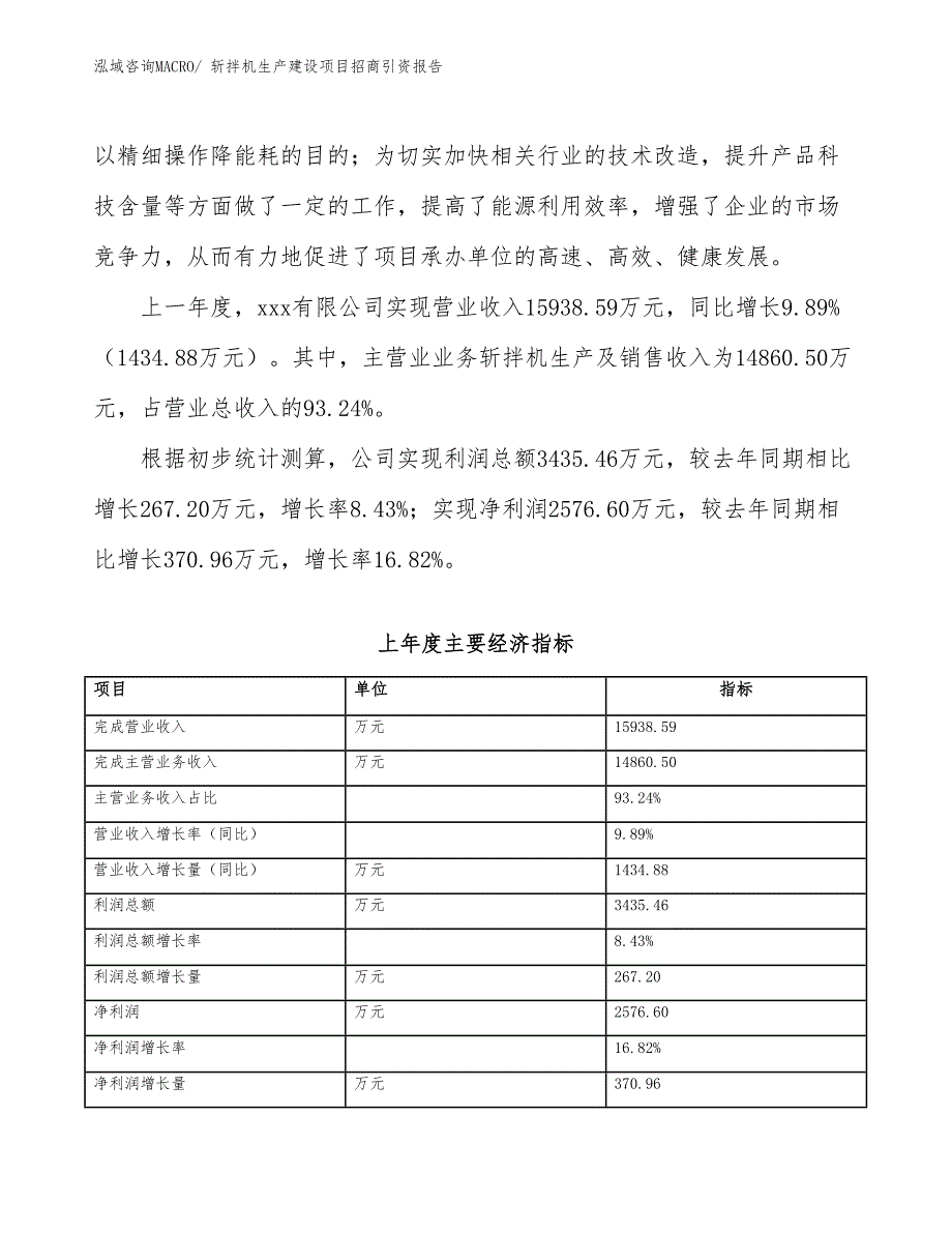 斩拌机生产建设项目招商引资报告(总投资13034.05万元)_第2页