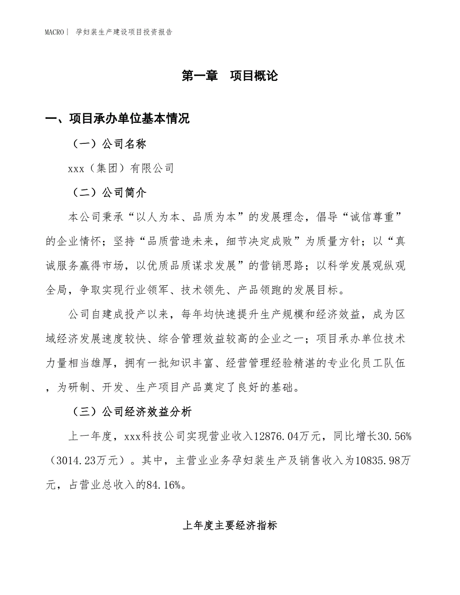 孕妇装生产建设项目投资报告_第4页