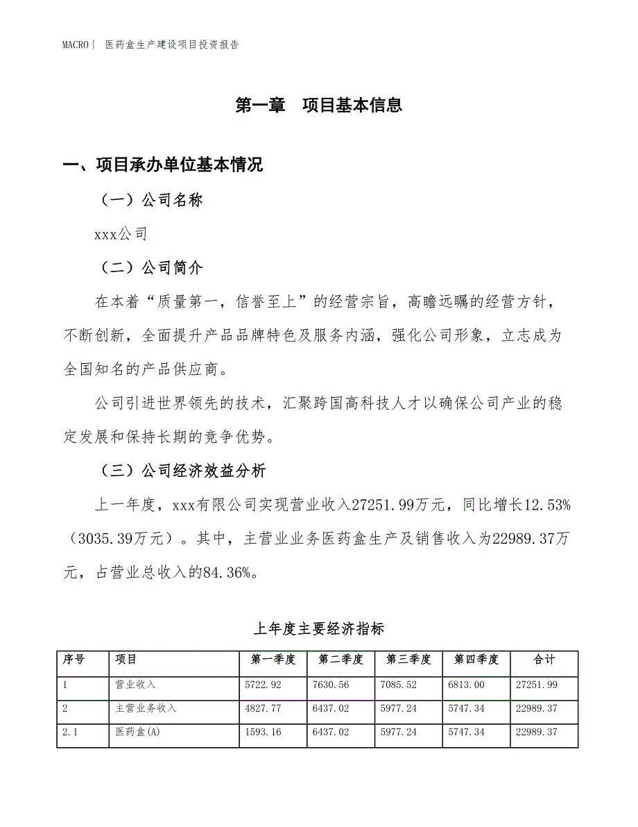 医药盒生产建设项目投资报告_第4页