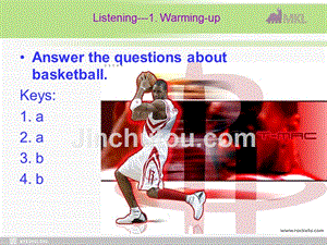 英语外研版选修7 Module 1 Basketball--Listening and Vocabulary课件（外研版选修7 Module 1)