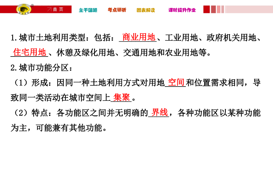 世纪金榜·2016高考地理一轮《人文地理》配套幻灯片：2.1城市内部空间结构、不同等级城市的服务功能_第4页