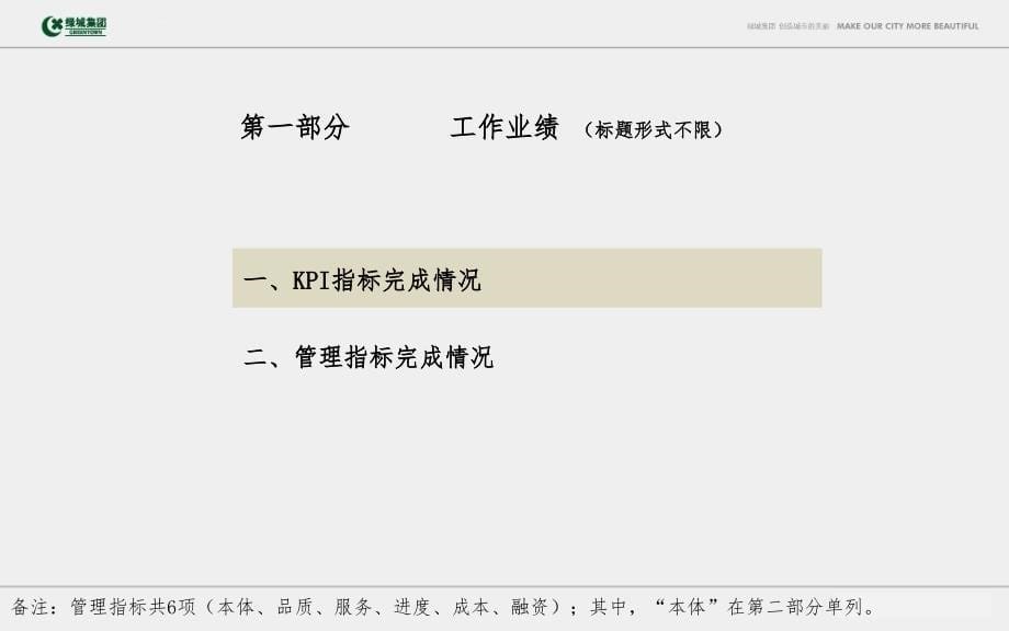 房地产公司绿城集团项目公司总经理、经纪总年终述职模板课件_第5页