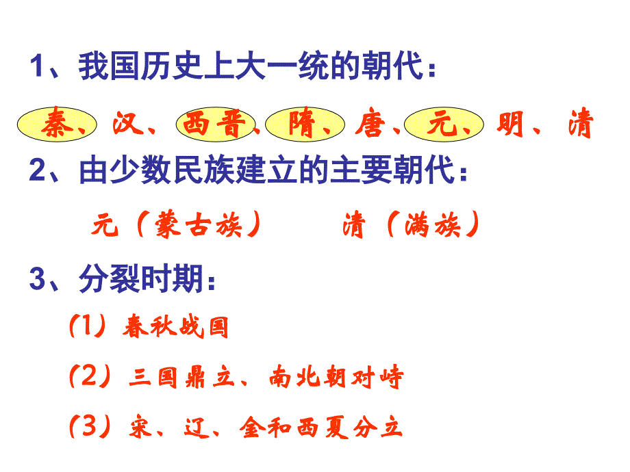 考点25、列出秦朝到清朝王朝更替的时序(b)_第3页