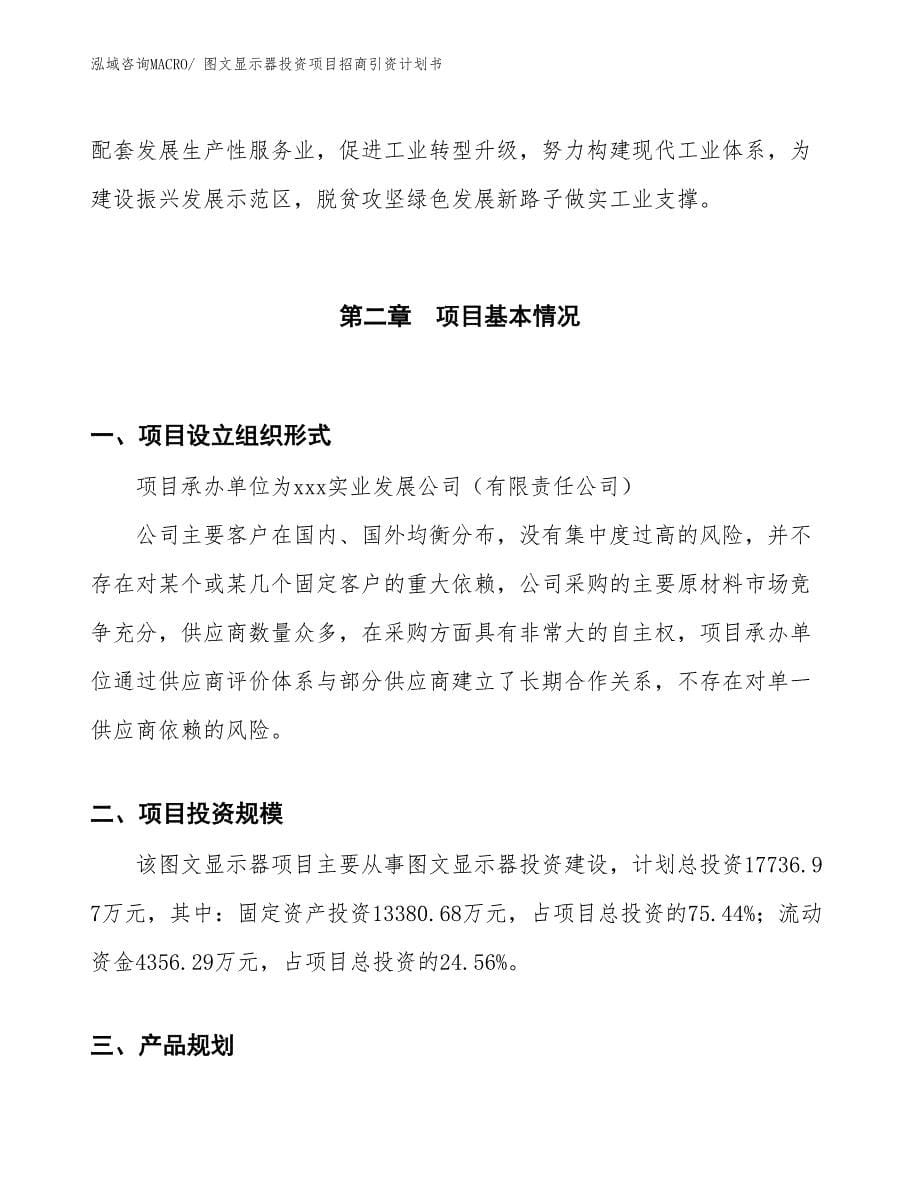 图文显示器投资项目招商引资计划书_第5页