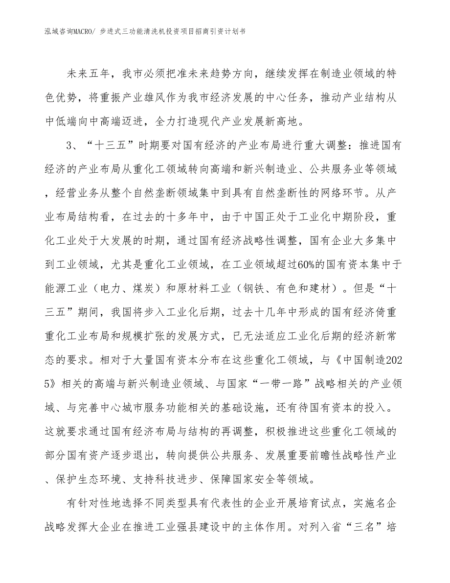 步进式三功能清洗机投资项目招商引资计划书_第4页