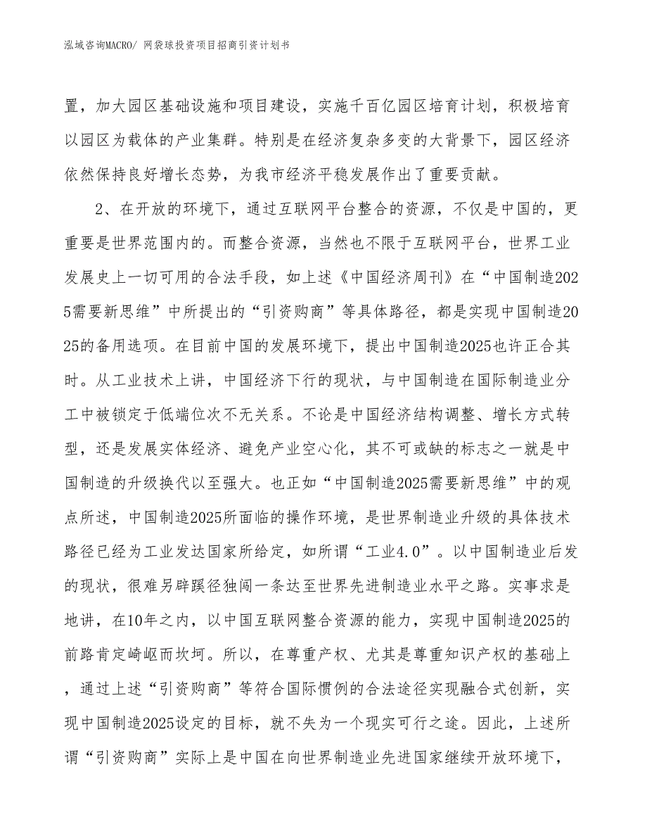 网袋球投资项目招商引资计划书_第3页