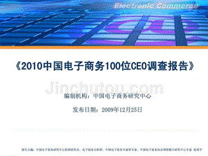 2010中国电子商务调查报告图文