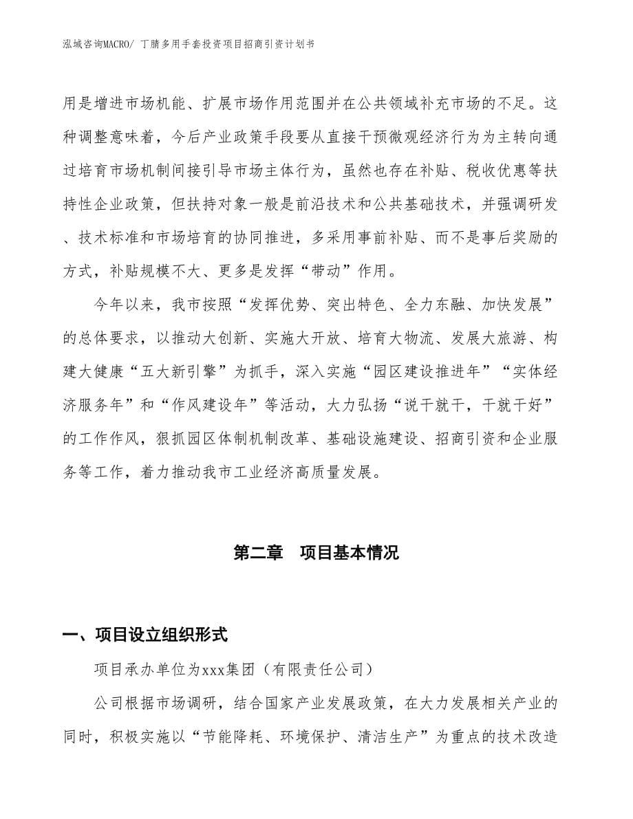 丁腈多用手套投资项目招商引资计划书_第5页