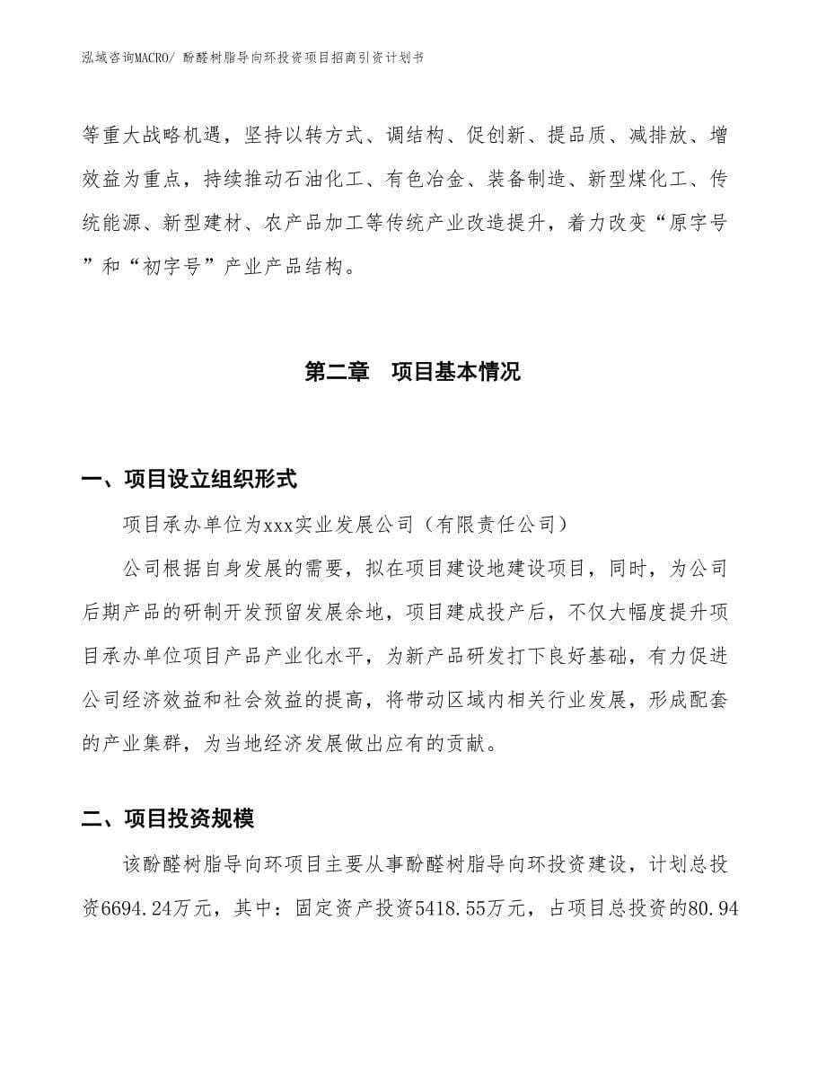 酚醛树脂导向环投资项目招商引资计划书_第5页