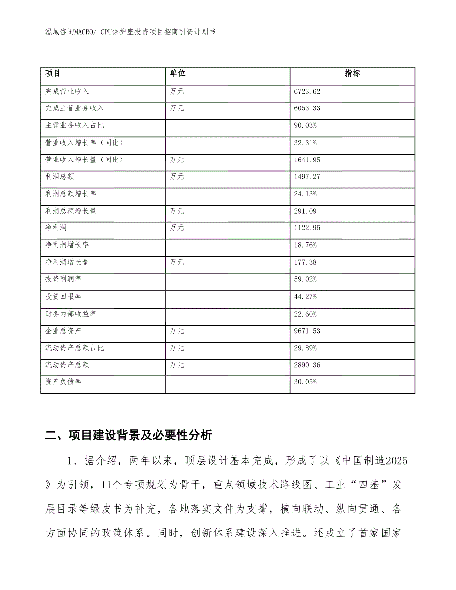 CPU保护座投资项目招商引资计划书_第2页