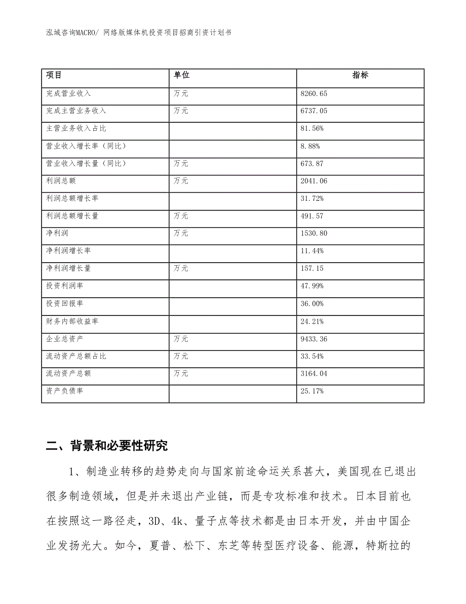 网络版媒体机投资项目招商引资计划书_第2页