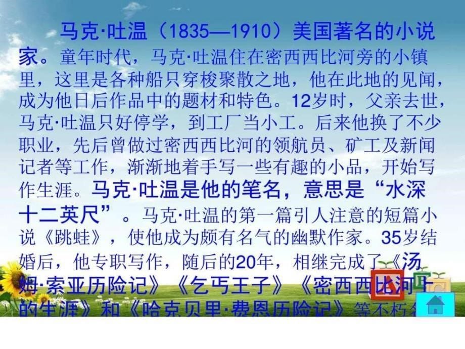 17、《汤姆_索亚历险记》梗概精品ppt课件_图文.ppt_第5页