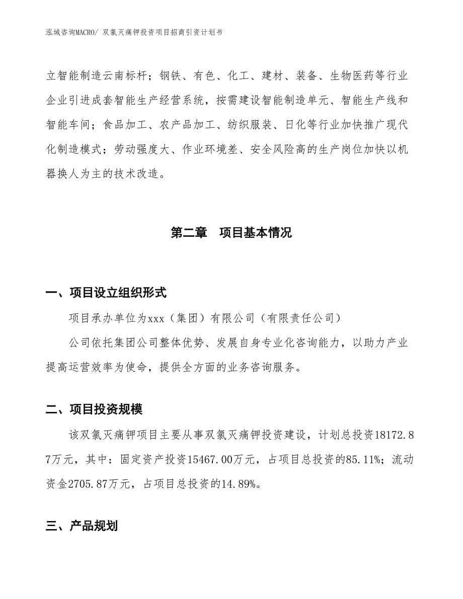 双氯灭痛钾投资项目招商引资计划书_第5页