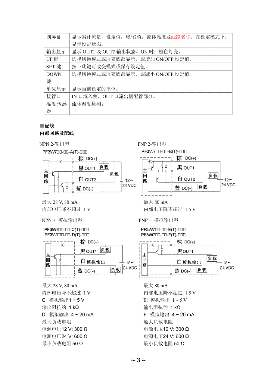 smc流量开关pf3w 中文操作手册_第4页