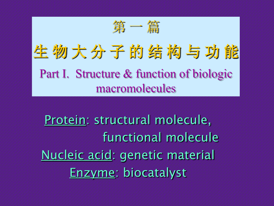 生物化学课件——第1章蛋白质_第1页