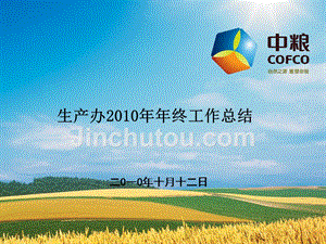 2010年惠农公司生产办工作总结1012精选