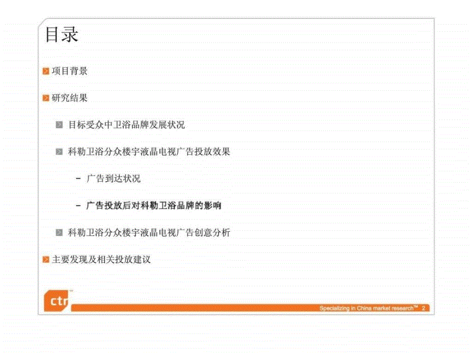 2008年度媒体广告投放效果评估——科勒卫浴广告投放效果研究报告_第2页