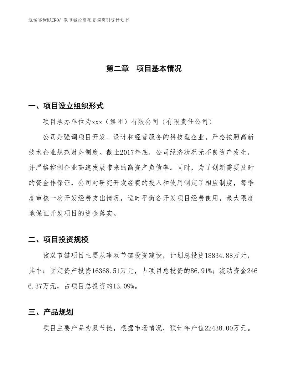 双节链投资项目招商引资计划书_第5页